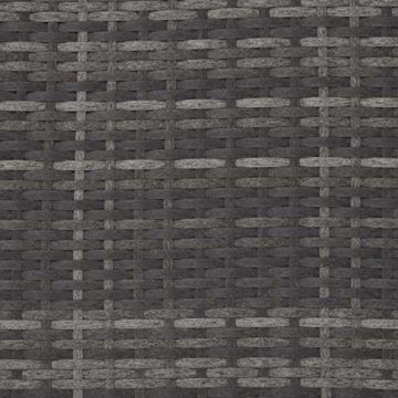 TecTake 800884 Poly Rattan Lounge Set, 2-Sitzer Sofa mit Rückenlehne, großer Hocker mit klappbarer Stütze, inkl. Dicke Auflagen, Gartenmöbel Set für Garten & Terrasse (Grau | Nr. 403884) - 8